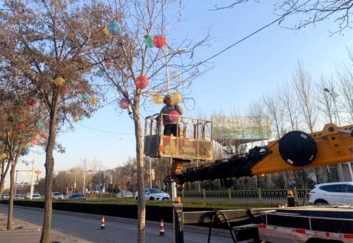 青銅峽市張燈結彩拉滿新年氛圍感